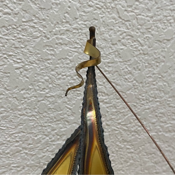 Vintage Demott Signed Brass Sculpture Sailboat Nautical Boat on Marble Base - Picture 10 of 15